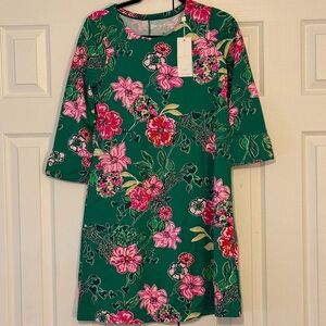 Lilly Pulitzer Vibrant Green and Pink Floral Dress